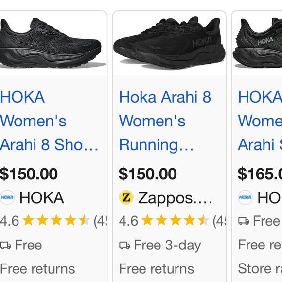 HOKA Arahi 8 women
Best seller NEW Sz 7.5D
COLOR: Black / Black - Picture 16 of 17